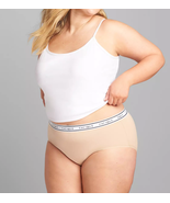 CACIQUE Cotton High Leg Wide Waist BRIEF Panties PLUS 34/36 Beige Lane B... - £14.53 GBP