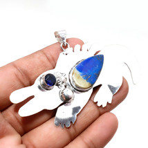 Lapis Lazuli Iolite Gemstone Handmade New Year Gift Pendant Jewelry 1.90&quot; SA 645 - £5.18 GBP