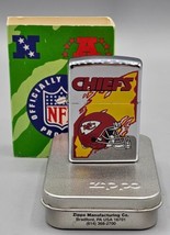 VINTAGE 1997 NFL Kansas City CHIEFS Chrome Zippo Lighter #468 - NEW in P... - $46.74