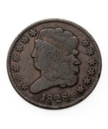 1828 Half Cent in Very Good VG Condition, Brown Color - $113.84
