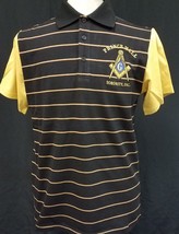 Freemason Masonic Short sleeve Polo Shirt Freemasonry Fraternity stripe ... - £31.24 GBP