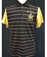 Freemason Masonic Short sleeve Polo Shirt Freemasonry Fraternity stripe ... - $40.00