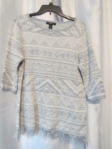 NWT Style &amp; Co Woman Sweater Long Sleeve Navy White S  L Org $54.50 - £7.32 GBP