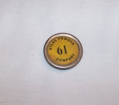 VINTAGE ATLAS POWDER COMPANY CELLULOID EMPLOYEE BADGE LOW NUMBER - £19.46 GBP