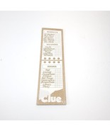 Suspects, Weapon, rooms list pack CLUE Board Game Replacement Pieces Parts - £3.18 GBP