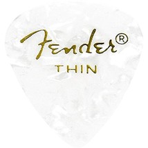 Fender Premium Celluloid Guitar Picks 351 Shape, White Moto, Thin, 144-Pack - £42.48 GBP