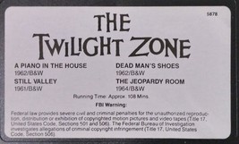Twilight Zone CBS Video Library 4 Classic Episodes Rod Serling Still Valley - £4.70 GBP