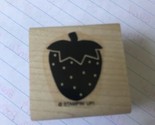 Fruit Strawberry Rubber Stamp  Stampin Up Wood Mounted - $8.73