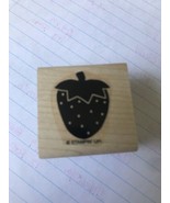 Fruit Strawberry Rubber Stamp  Stampin Up Wood Mounted - £5.57 GBP