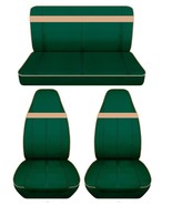 Fits 1985-2006 Jeep wrangler YJ-TJ-LJ Front and Rear seat covers green tan - £115.83 GBP