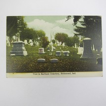 Antique Richmond Indiana Postcard View in Earlham Cemetery UNPOSTED - £7.91 GBP