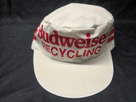 Vintage BUDWEISER RECYCLING Stretch Band Beer Hat - ONE SIZE USA - NEVER... - $24.73