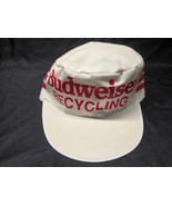 Vintage BUDWEISER RECYCLING Stretch Band Beer Hat - ONE SIZE USA - NEVER... - $24.73