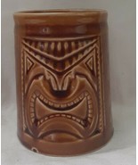 Vintage Ceramic Tiki Mug Fierce Face with Unique Handle Kitsch Barware J... - $23.25