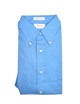 Vintage Bentley by Jayson 80s Dress Shirt Mens 15.5 Blue Cobblestone 50/50 Blend - £24.28 GBP