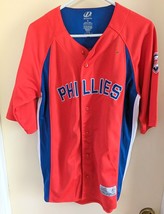 Philadelphia Phillies Red Baseball Jersey Dynasty Series Size S Small - £23.73 GBP