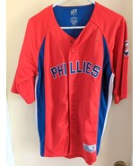 Philadelphia Phillies Red Baseball Jersey Dynasty Series Size S Small - £22.19 GBP