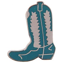 Cowboy Boot Pin Light Blue 1&quot; - £7.66 GBP