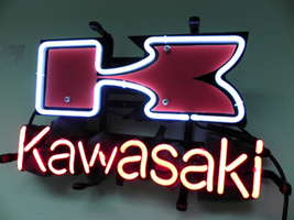 Kawasaki Motor Racing Beer Bar Neon Light Sign 14&quot;x8&quot; - £55.08 GBP
