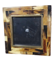 vintage decorative art deco bull&#39;s horn and bronze Picture Frame - $89.10