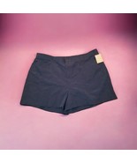 LANDS END Women&#39;s 16  Swim Zip Snap Shorts Elastic Navy Blue Inner Panty... - £22.21 GBP