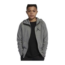 Nike Boy's Jordan Sportswear Wings Full-Zip Hoodie Carbon Heather Small - $41.57