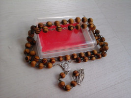 ROSARY BEADS MEDJUGORJE in olive wood from 1984 long cm 44 Original - $21.00