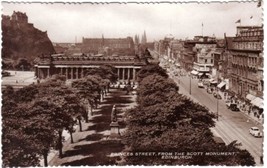 United Kingdom UK Postcard Edinburgh Scotland Princess St From Scott Monument - $2.96