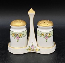 Noritake Painted Gold Salt and Pepper Caddy Japan Signed ABM Antique - £17.64 GBP