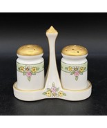 Noritake Painted Gold Salt and Pepper Caddy Japan Signed ABM Antique - £17.51 GBP