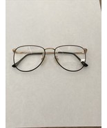 VTG New Europa Black &amp; Gold Metal Oxford Eyeglass Frames  53-18-140 - $25.00