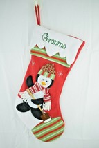 Personal Creations 18 inch Granma  Christmas Stocking with Penguin - £12.52 GBP