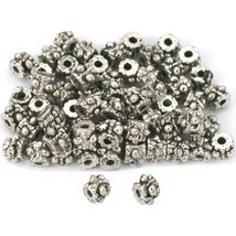 Bali Tube Beads Antique Silver Plated 3.5mm 60Pcs Approx. - £5.36 GBP