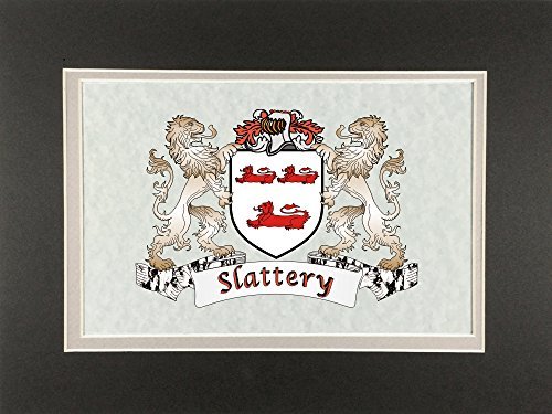 Slattery Irish Coat of Arms Print - Frameable 9&quot; x 12&quot; - $23.52