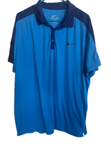 Nike Dri-Fit Mens Blue Short Sleeve Golf Polo Shirt Size 2XL - £16.41 GBP