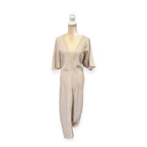Love and Confuse Linen Jumpsuit Size XL Extra Large Brown V Neck - £39.89 GBP