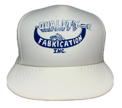 Vintage Quality Fabrication Hat Cap Snap Back White Mesh Trucker SanSun One Size - £15.77 GBP