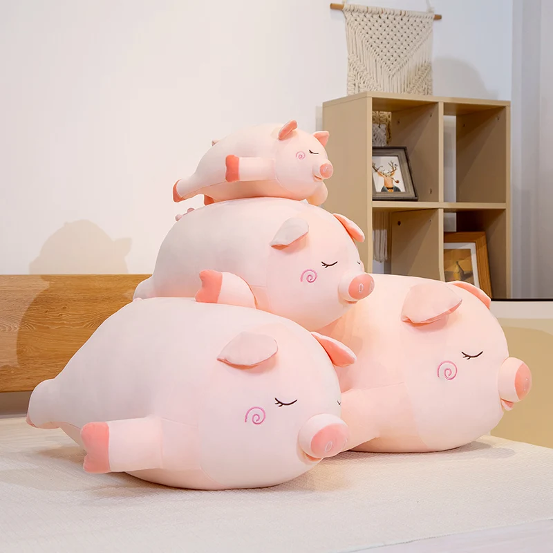 Play Kawaii Pink Pig Plush Toy Soft Stuffed Animal Doll Comfortable Sleeping Hol - £34.67 GBP
