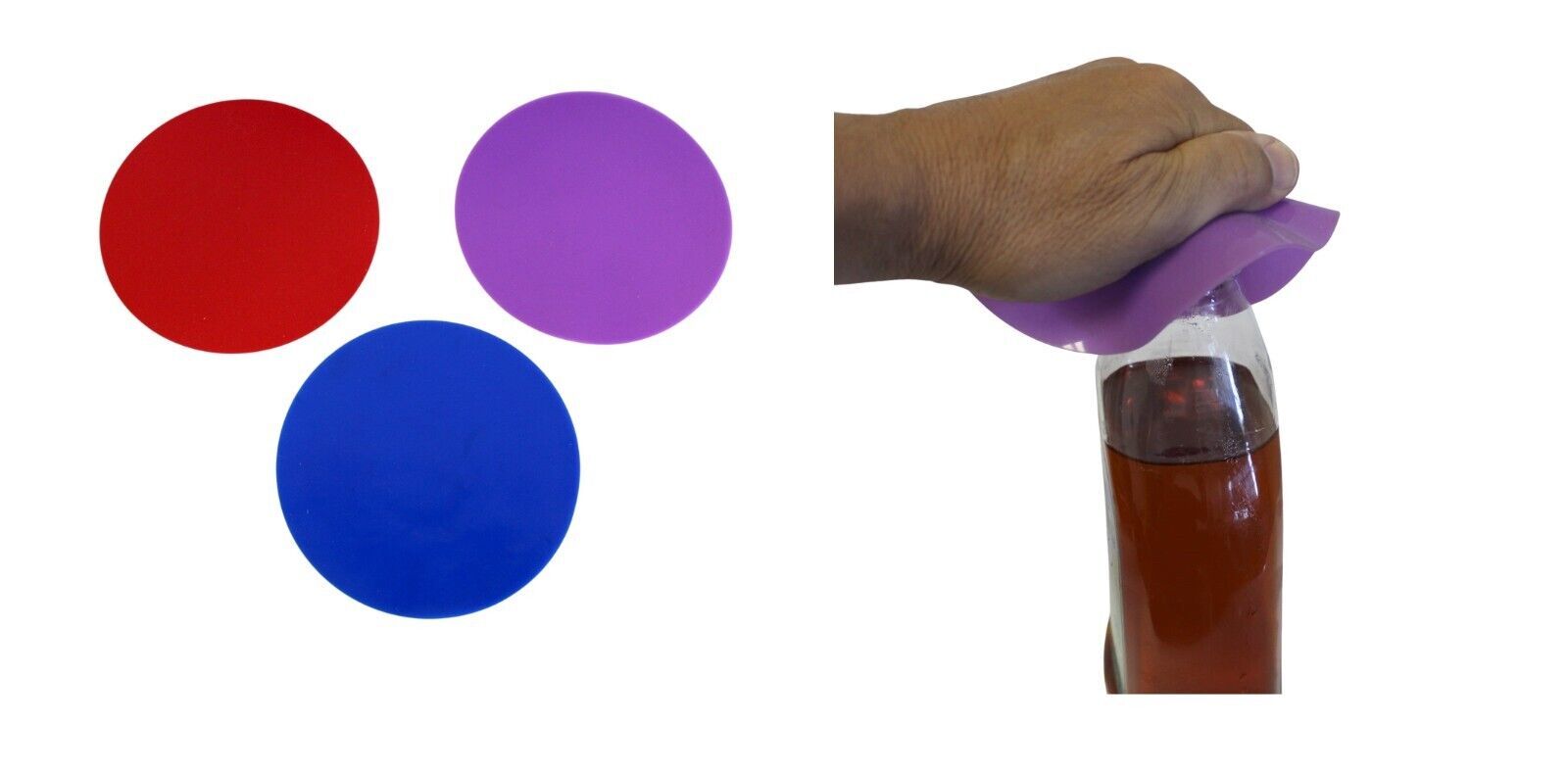 3 Pack Silicone Jar Opener Gripper Pad Multi-Purpose Bottle Opener Multi... - $7.42