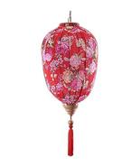 Traditional Chinese Cloth Lantern Painted Home Garden Hanging Decorative... - $49.49