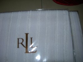 Ralph Lauren &quot;Indigo Modern Knit&quot; 2PC Standard Shams White Bnip - £103.18 GBP