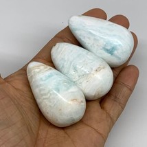 179.9g, 2&quot;, 3pcs, Caribbean Calcite Egg Polished @Afghanistan, B33684 - £34.82 GBP
