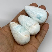 179.9g, 2&quot;, 3pcs, Caribbean Calcite Egg Polished @Afghanistan, B33684 - £34.88 GBP