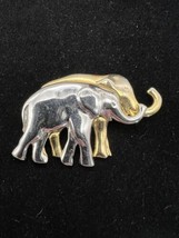 Vintage Claiborne Inc Two Tone Elephant Brooch - $12.00