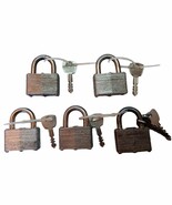 Masterlock Padlock With Keys No 1 Lot of 5 Vintage Working Padlocks - $50.44