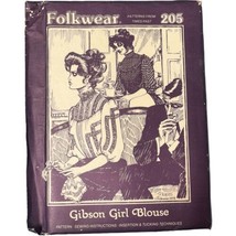 Vintage Folkwear 1978 Gibson Girl Blouse Sewing Pattern 205 Uncut Women's S M L - $14.00