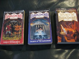 MARGARET WEIS &amp; TRACY HICKMAN LOT OF 3 DARKSWORD SERIES * DOOM TRIUMPH L... - $8.90