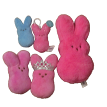 Back Clip Lot of 5 Bunny  Plush Peeps 2  5&quot; and 1  9&quot;extra Fluffy - £6.97 GBP