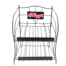 VTG Kelloggs Cereal Box Black Advertising Wire Shelf 18&quot; Store Display - $395.99