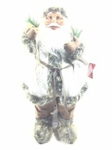 Father Santa 31.44” Standing Decorative Christmas Figure 100% Polyester New  - £17.39 GBP